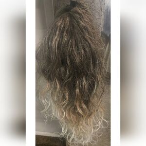 Miona Beauty Moon Drawstring Ponytail Dark Brown Honey Highlights